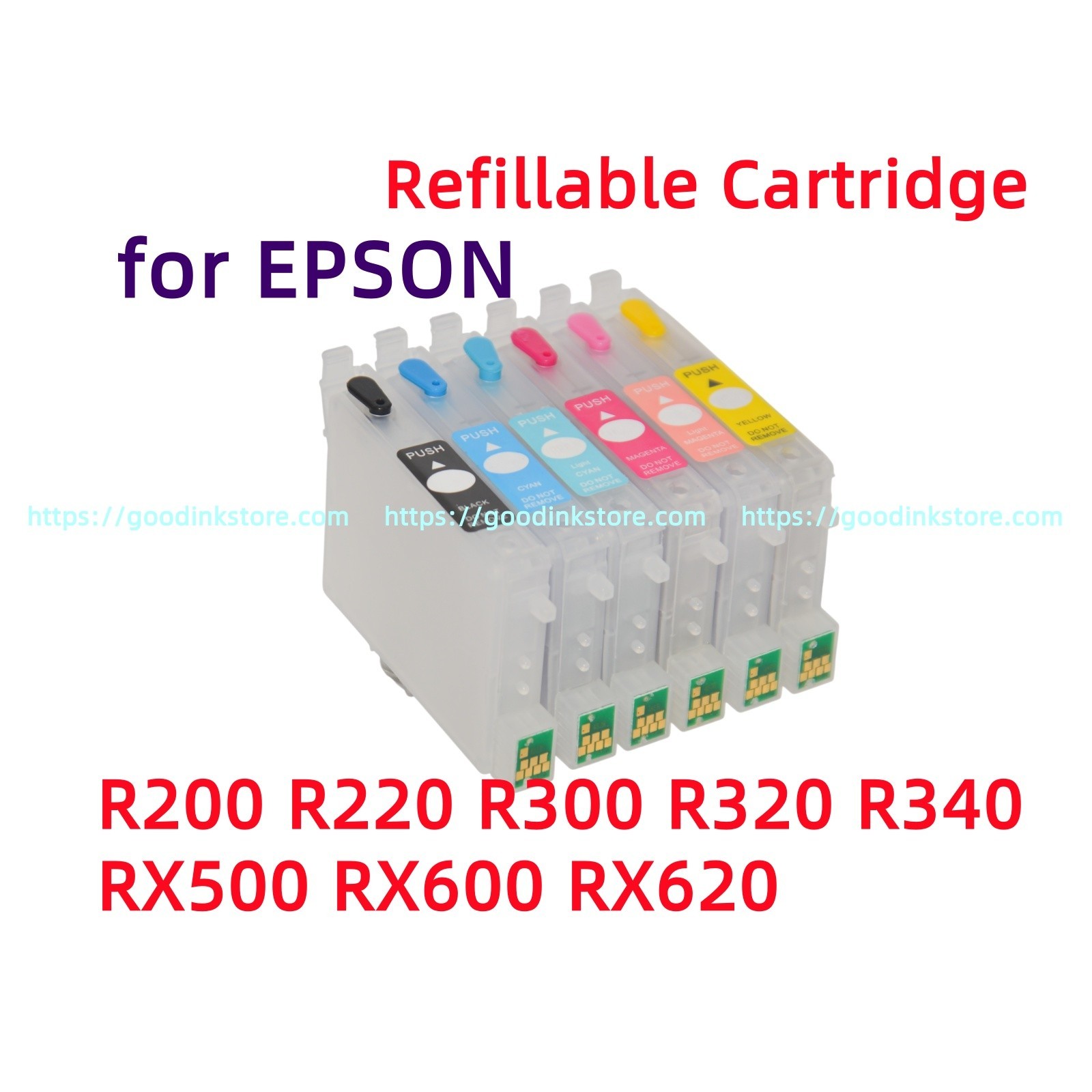 Empty Refillable ink cartridge Stylus Photo R200 R220 R300 R300M R320 R340 T048*