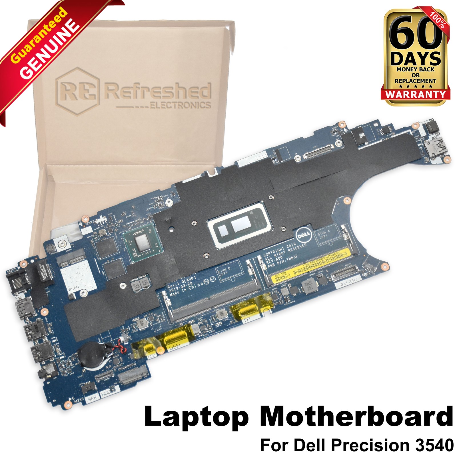 Dell Precision 3540 Motherboard Intel i7-8565U Quad-Core EDC50 LA-G902P 8K4FK