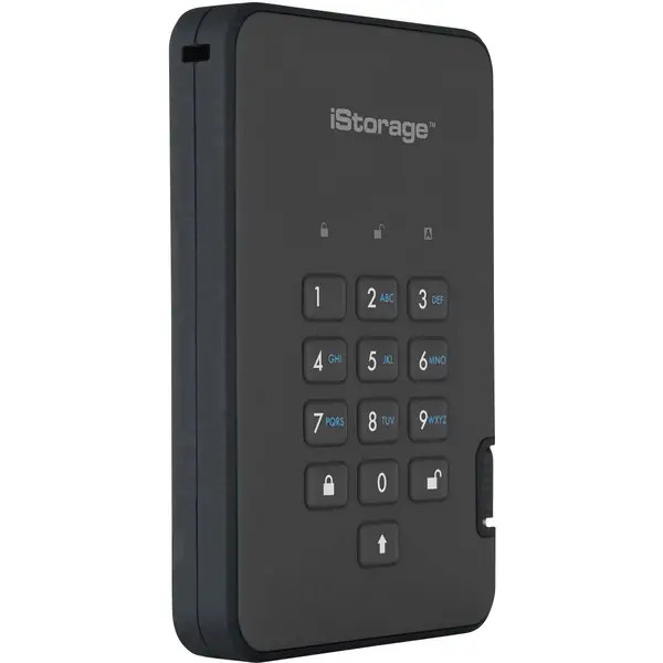 iStorage IS-DA2-256-1000-B DriveAshur 2® 2.5 USB 3.2 (Gen 2) External Hard Drive