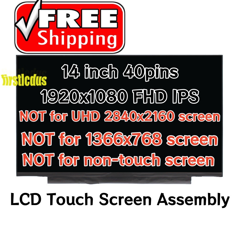 B140HAK03.2 HW0A 01YN150 SD10Q66941 New LCD Display Touch Screen Replacement FHD