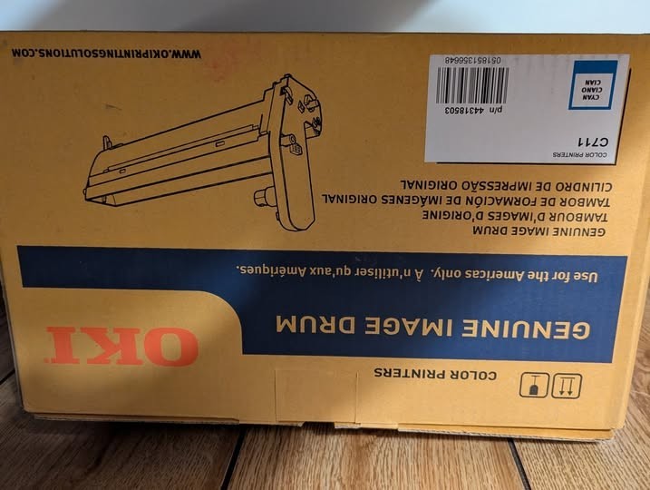 GENUINE OKI 44318503 IMAGE DRUM CYAN C711 PRINTER NEW