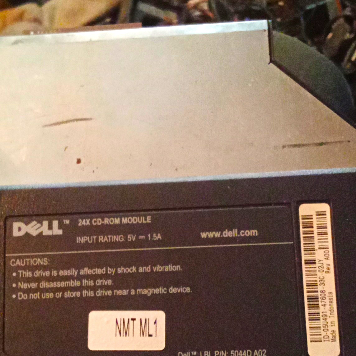 Dell 24X CD-ROM Module Internal Laptop Optical Drive Black/Silver 5044D A02