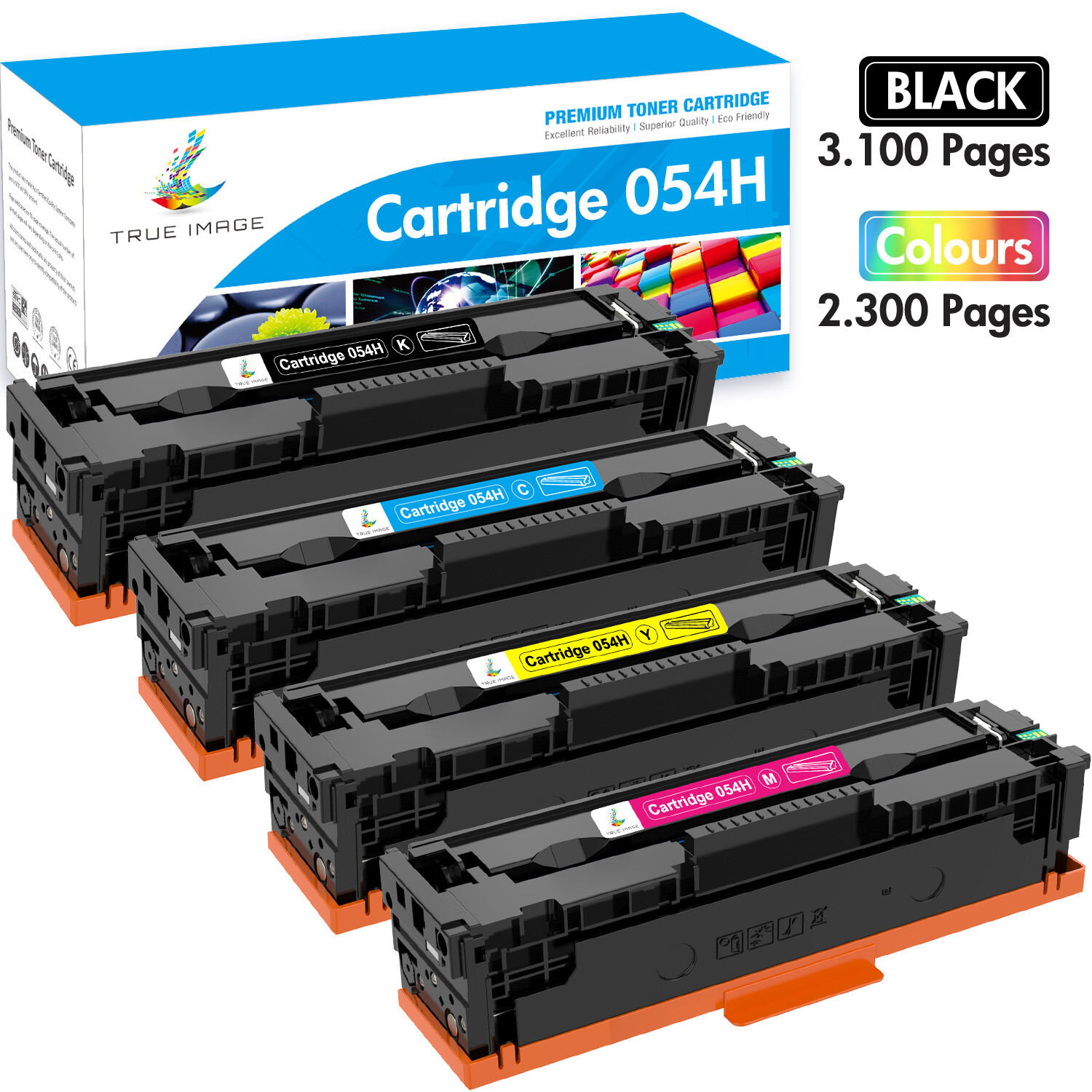 4 PACK CRG 054 054H Toner Cartridge For Canon Color ImageCLASS MF644Cdw Toner
