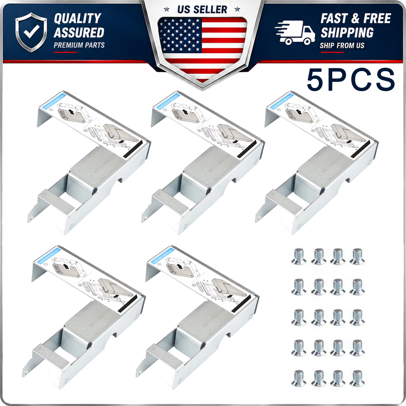 10PCS 2.5" to 3.5" SSD Mount Bracket 9W8C4 for Dell F238F for HP 651314-001
