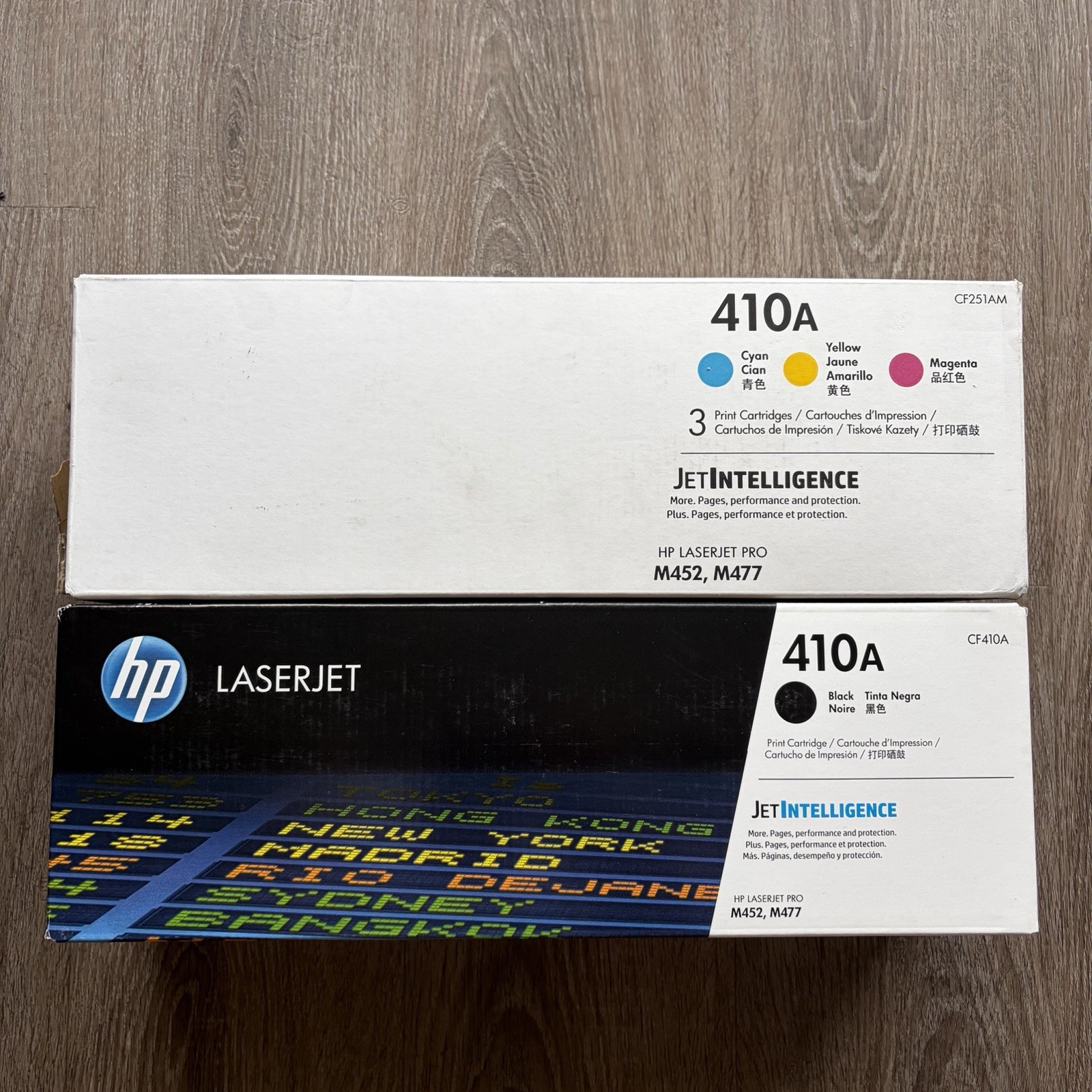 HP 410A Toner Cartridge Set (Black, Cyan, Magenta, Yellow) - Pack of 4 - SEALED