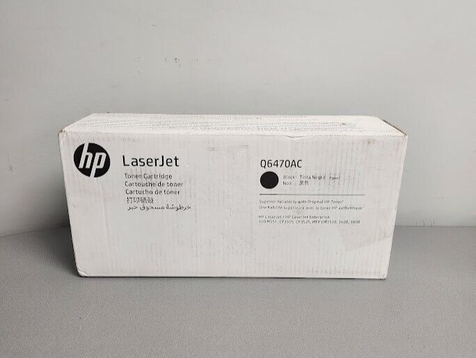 HP Q6470AC (501A) Black Toner Cartridge Laserjet CP3505 3600 3800  SEALED