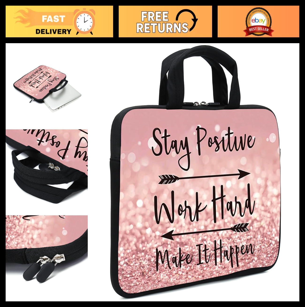 11-12.5 Inch Laptop Sleeve Case - Neoprene Carrying Bag for Chromebook & Ultrabo
