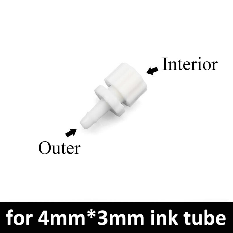 10pcs plastic solvent resistant outer/interior plug connector for ink tube