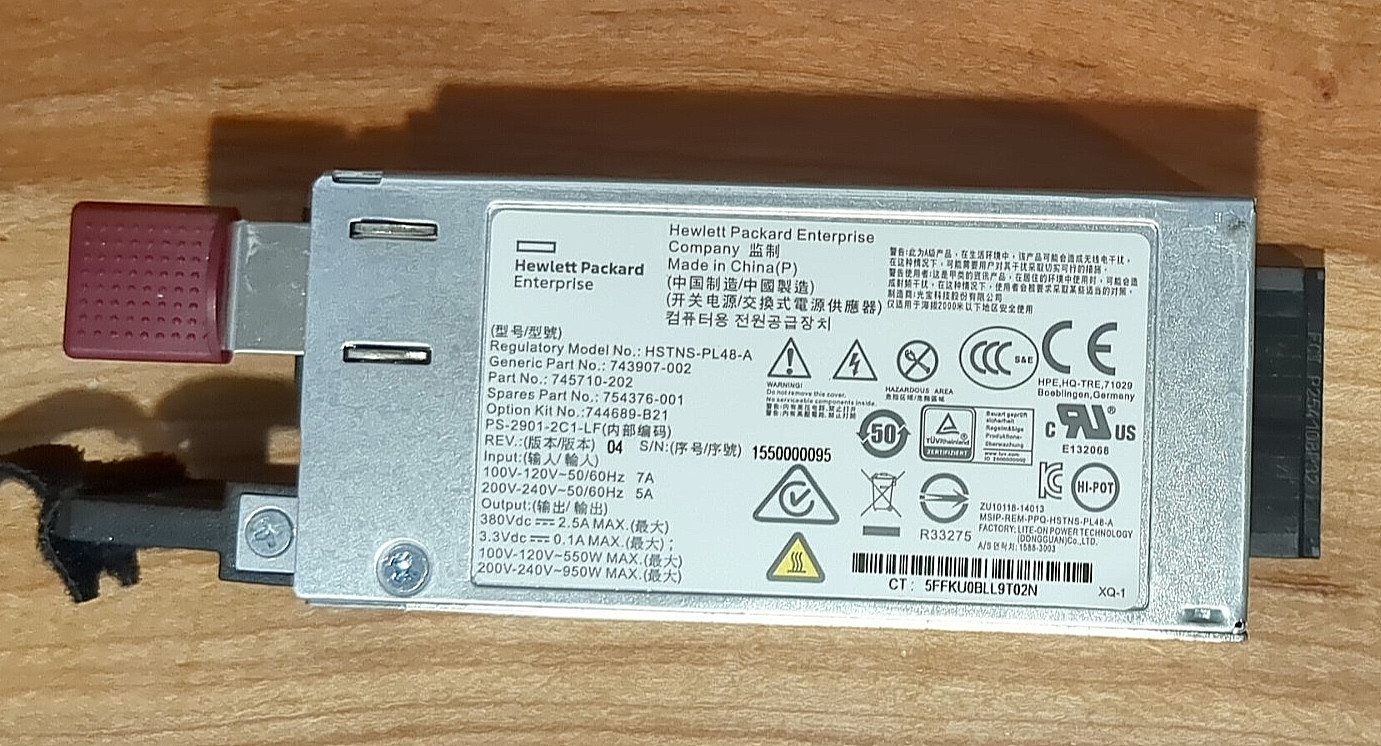 HP HSTNS-PL48-A 800W 900W Power Supply 745710-202 PS-2901-2C1-LF