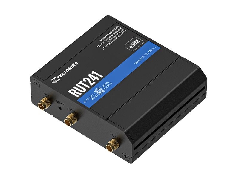 Teltonika RUT241 eSIM Industrial Router RUT241210000 Router Wi-Fi 0.15Gbps DHCP