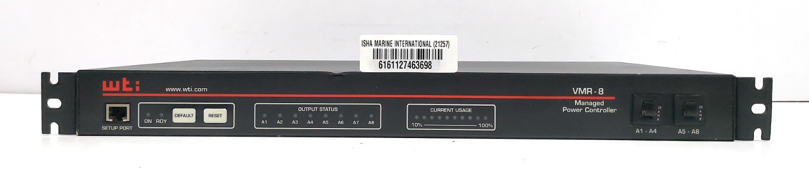 WTI Managed Power Controller VMR-8 Series VMR-8HS20-2 100-240V 01830240173442