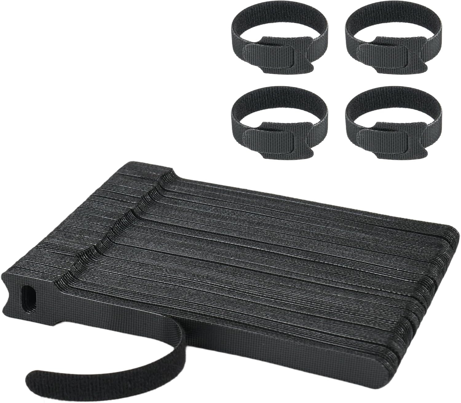 100PCS Black 6 Inch Reusable Cable Ties ，Adjustable Cord Organizers for Home, Of