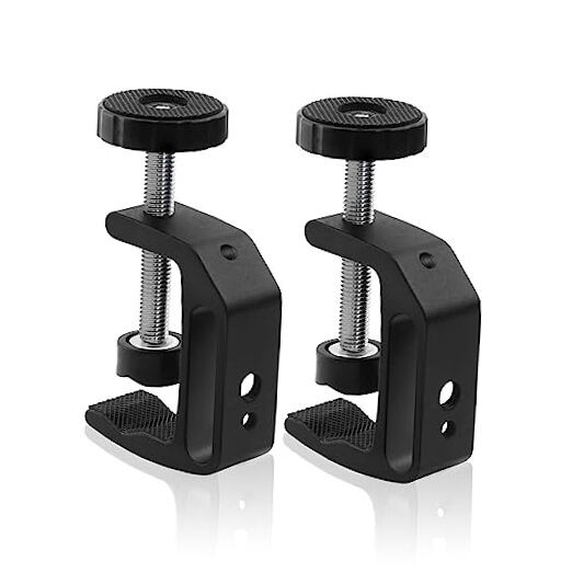 Universal C-Clamp With 1/4 And 3/8 Thread Hole For Desktop Mount Holder LCD