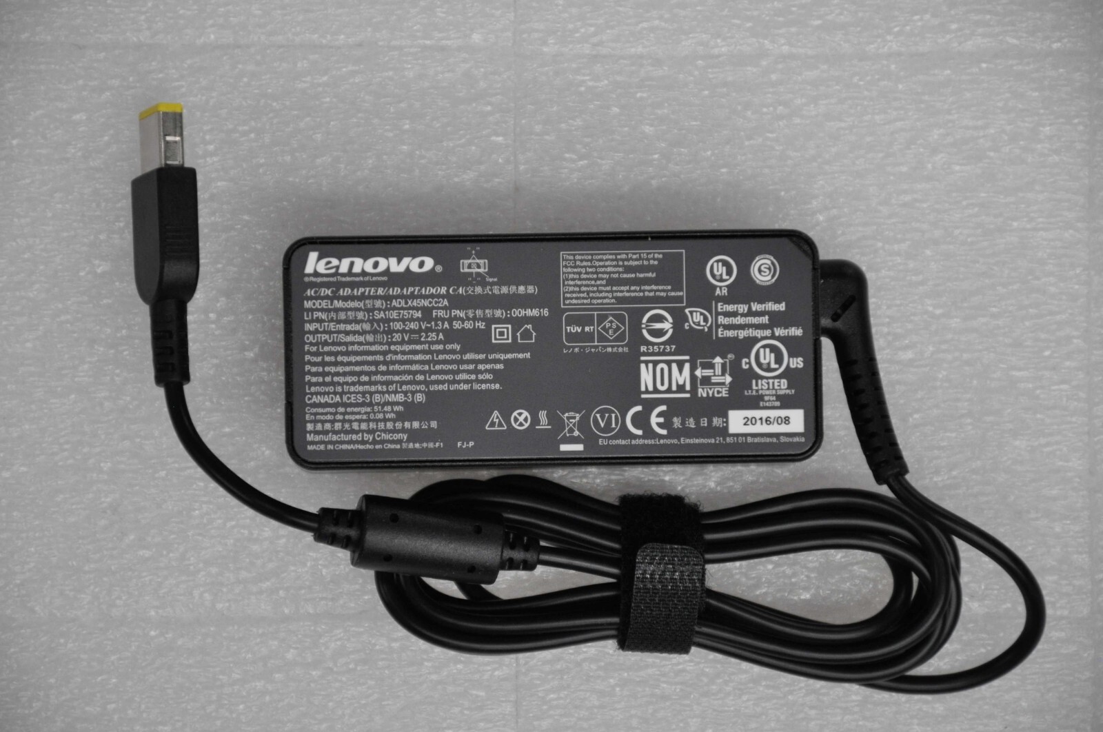 LENOVO 45W AC Adapter (Slim tip) FRU:45N0473 00HM625 00HM614 Grade A 00HM616