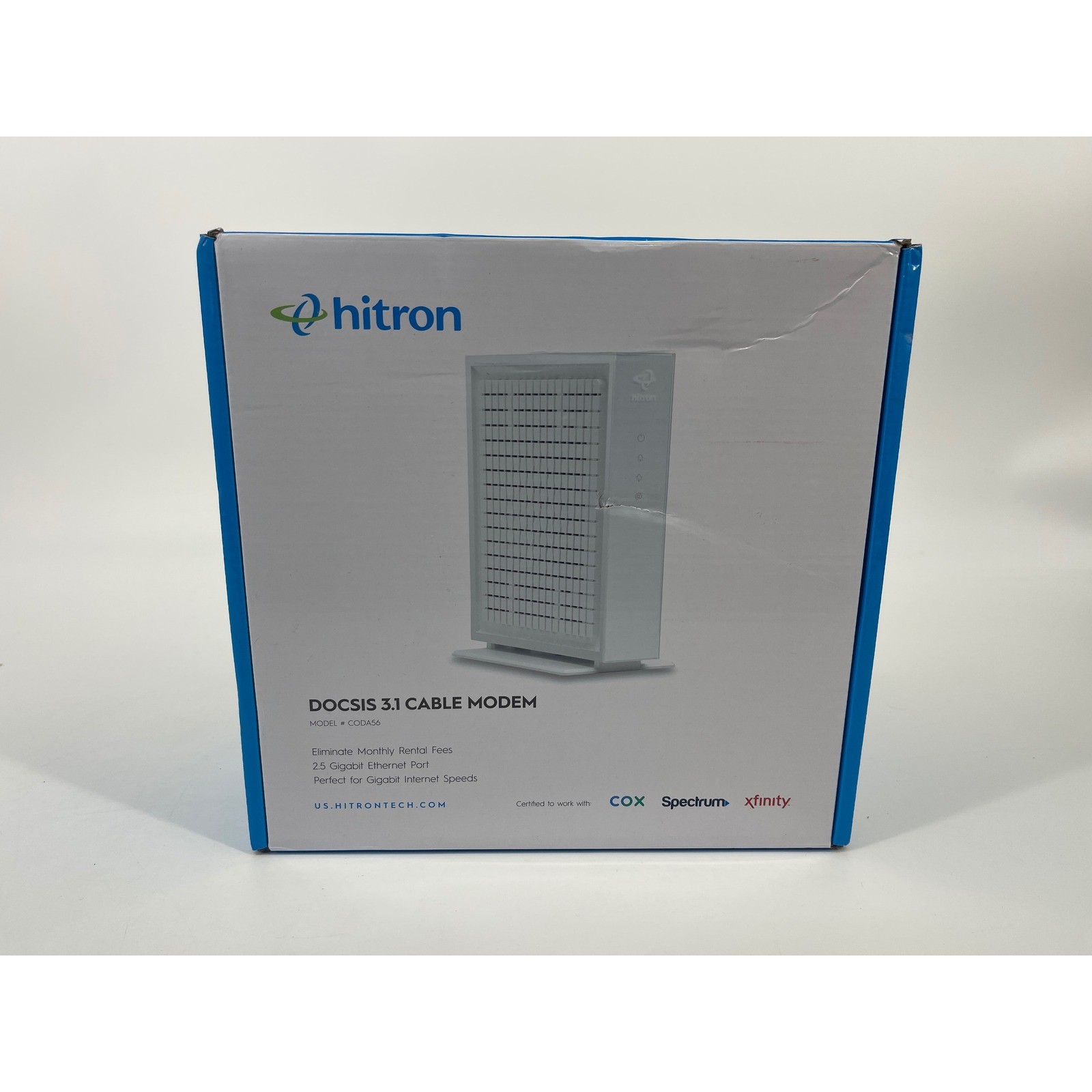 Hitron CODA56 DOCSIS 3.1 Cable Modem 2.5Gbps Port White Xfinity Spectrum Cox NEW