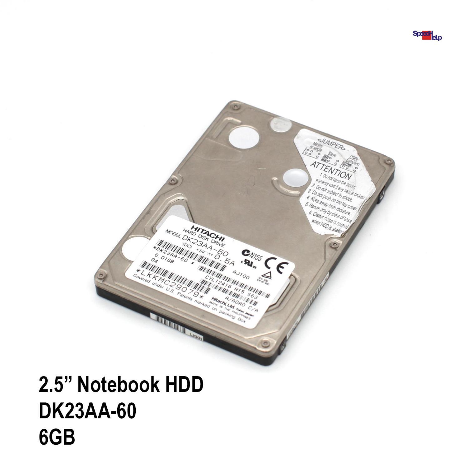 Hitachi DK23AA-60 6GB 2.5" Notebook Laptop HDD Hard Disk ATA