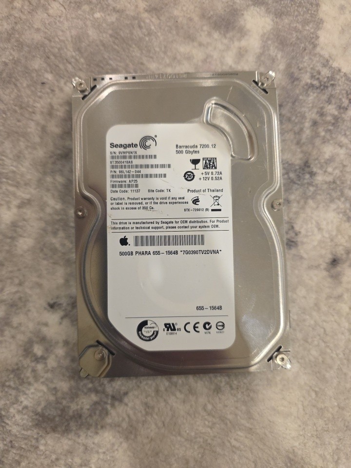 Seagate Barracuda 7200.12 500 GB, Internal, 7200 RPM, 3.5" (ST3500418AS) Hard...