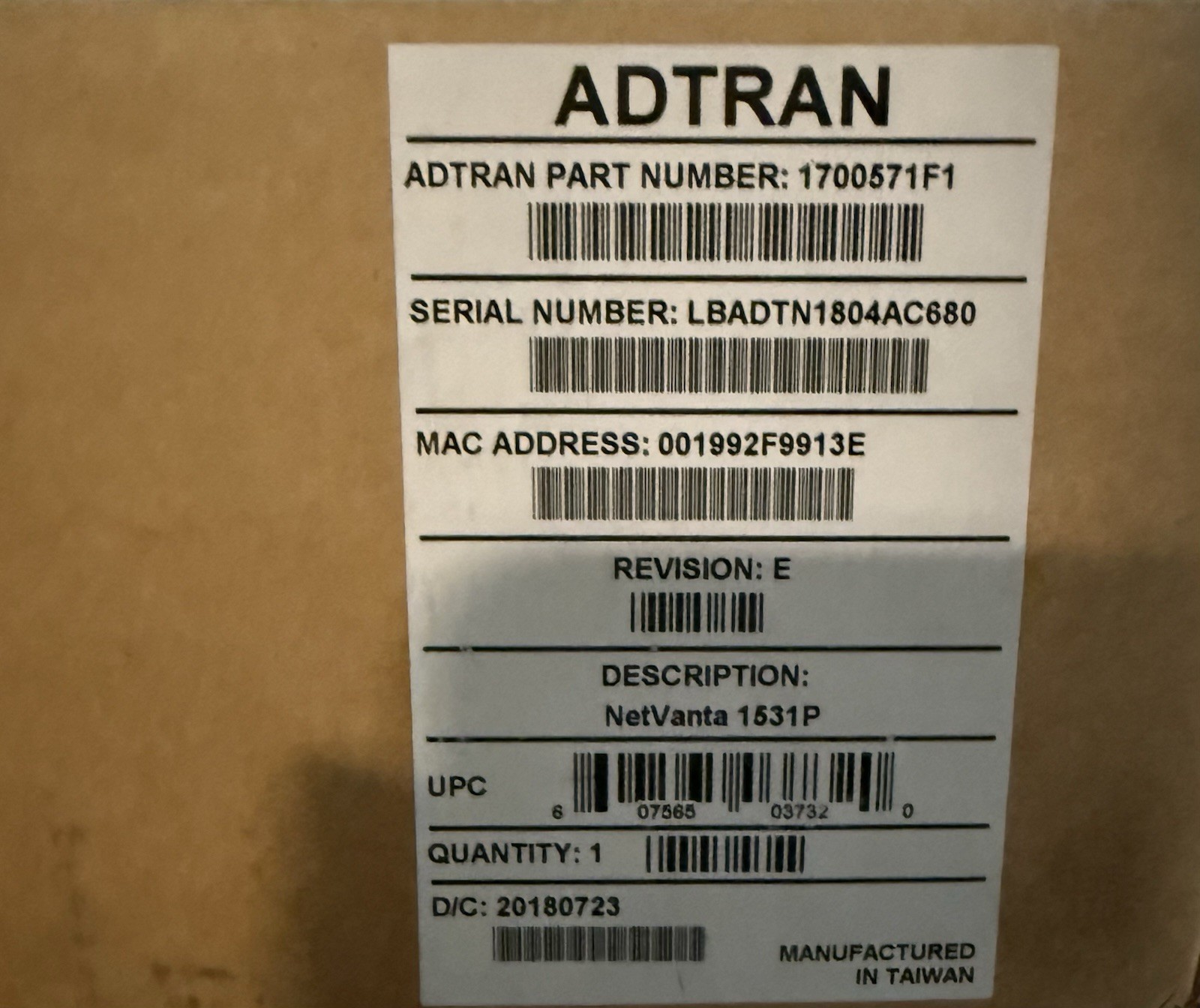 Adtran NetVanta 1531P Gigabit PoE+ Managed Switch 1700571F1 | 12-Port Layer 3