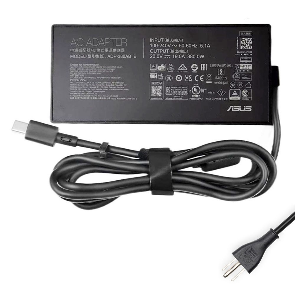 Genuine ADP‑380AB B 380W AC Adapter for ASUS ROG Strix G18 Scar18 2025 G815 G835