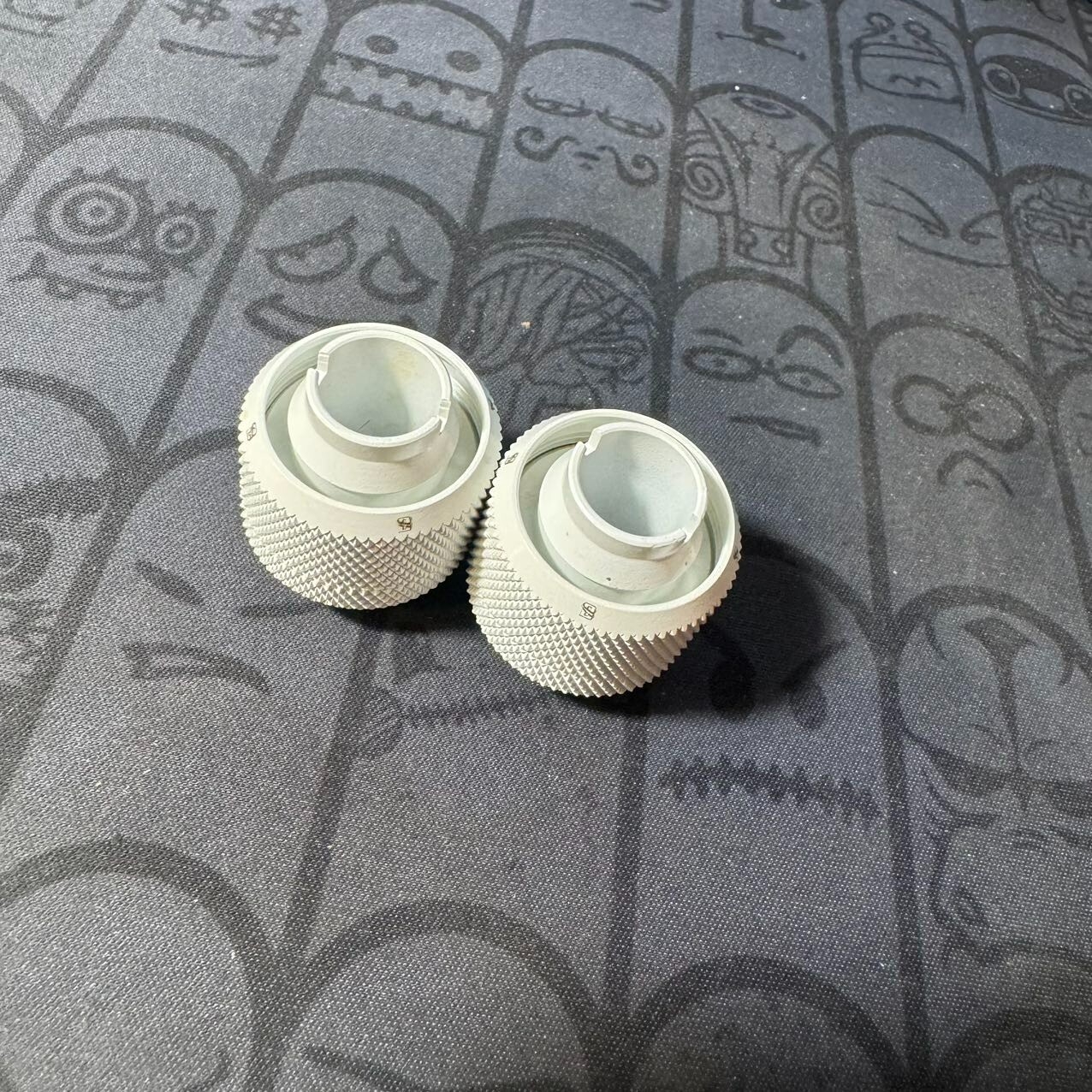 2 Pcs Barrow G1/4" to 1/2" ID, 3/4" OD Compression Fitting 13/19mm Tubing White
