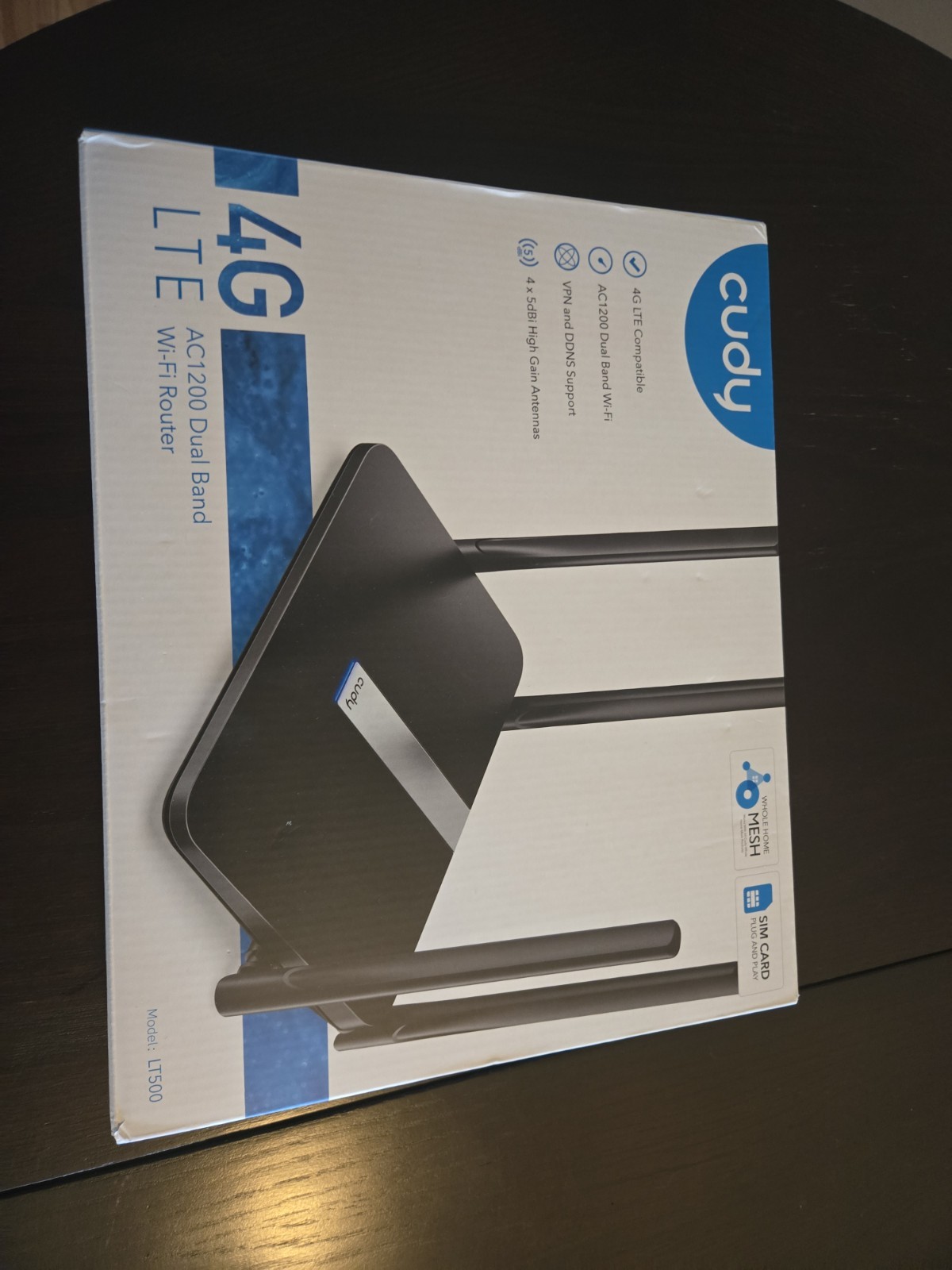 CUDY LT500D AC1200 Dual Band Unlocked 4G LTE 4-Port WiFi Router