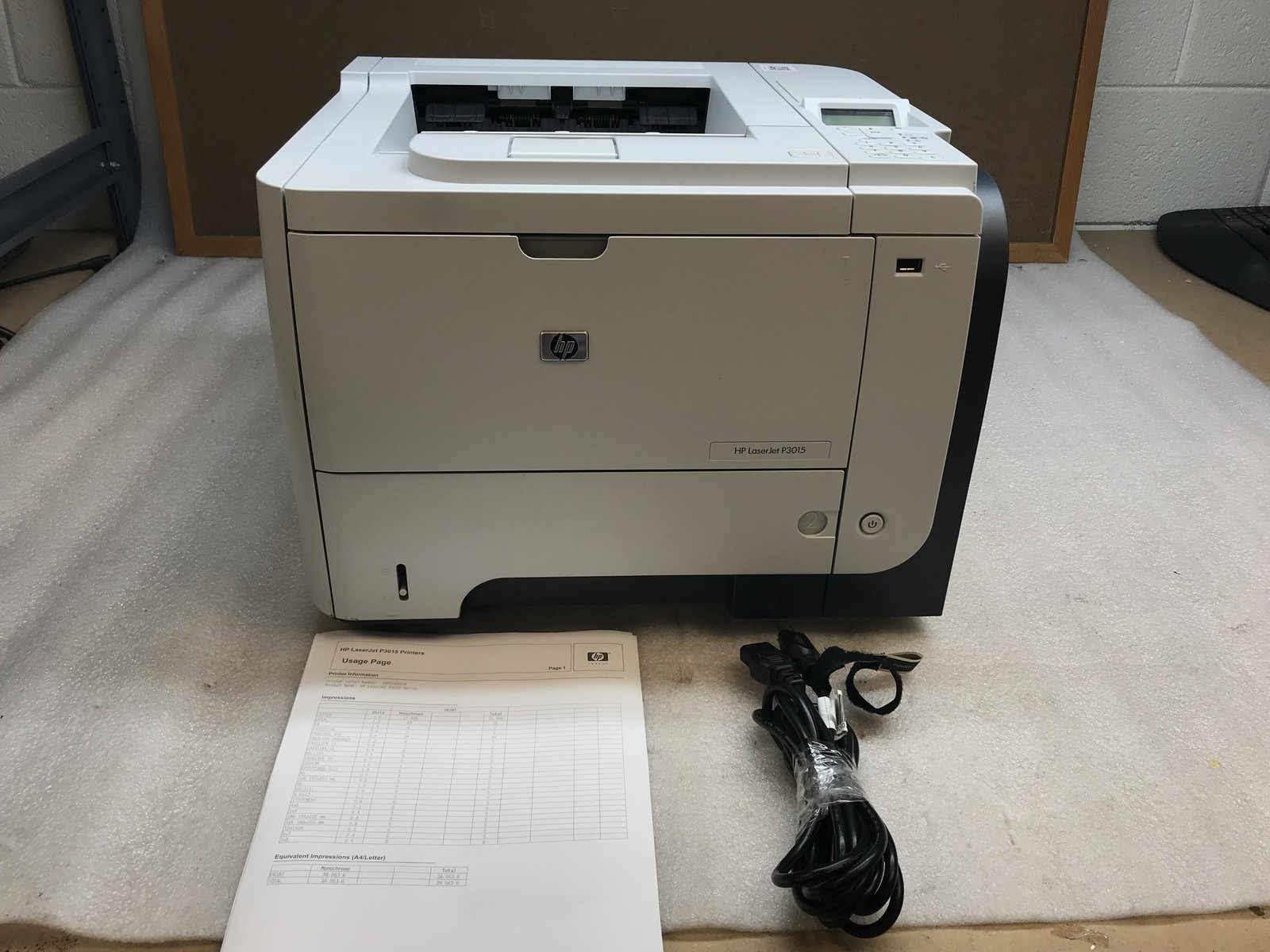 HP LaserJet P3015N CE527A Network Laser Printer - P3015N 38K Pages With Toner