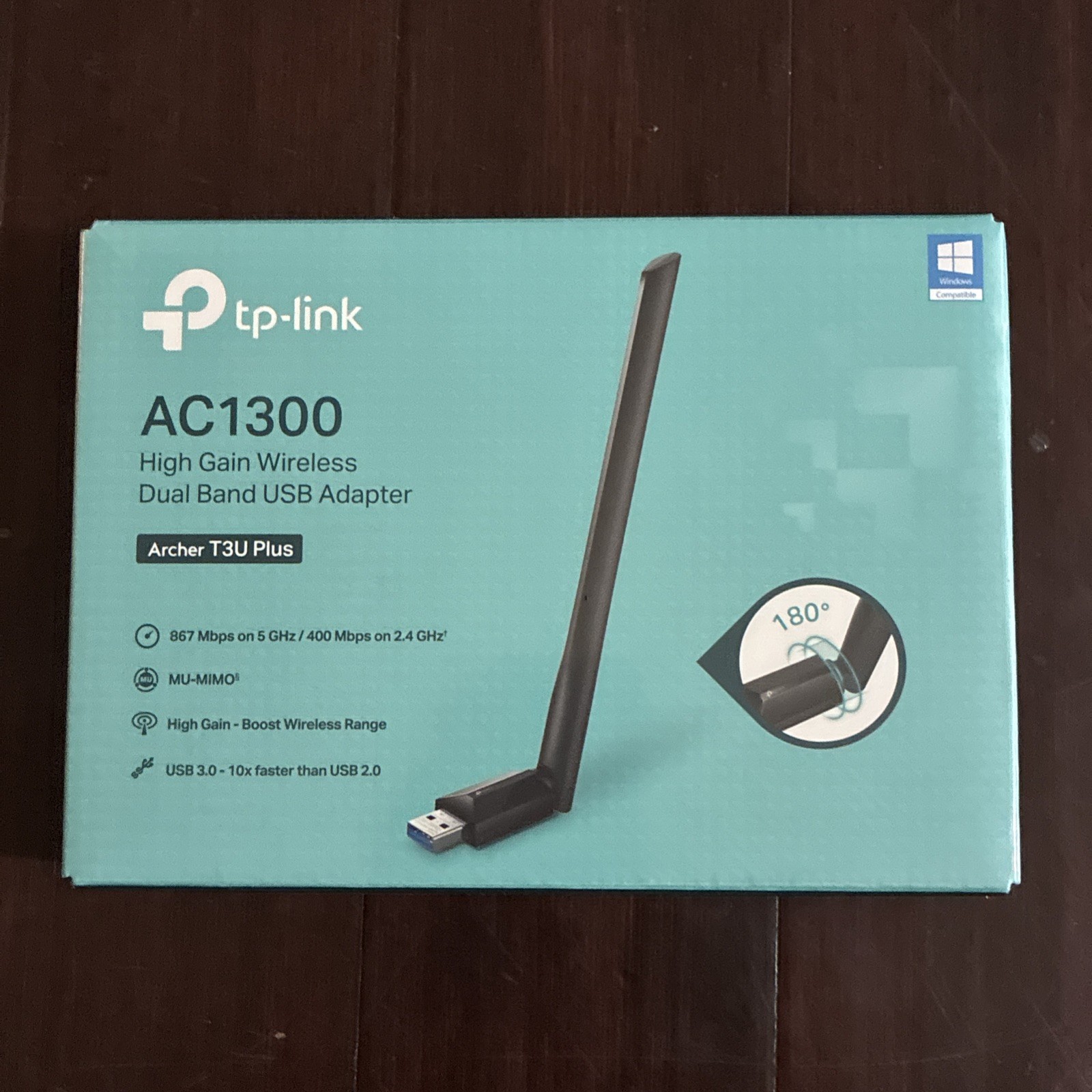 Tp-Link AC1300 High Grain Wireless Dual Band USB Adapter (Archer T3U Plus)