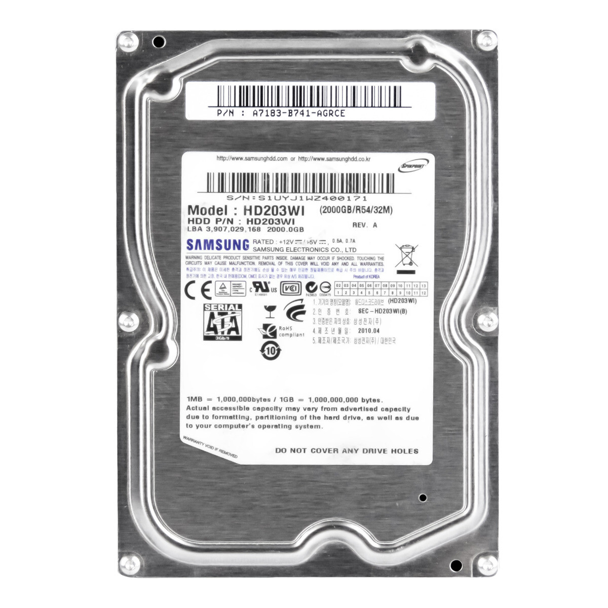 Samsung SpinPoint F3EG 2TB 5.4K 32MB SATA II 3.5'' HD203WI