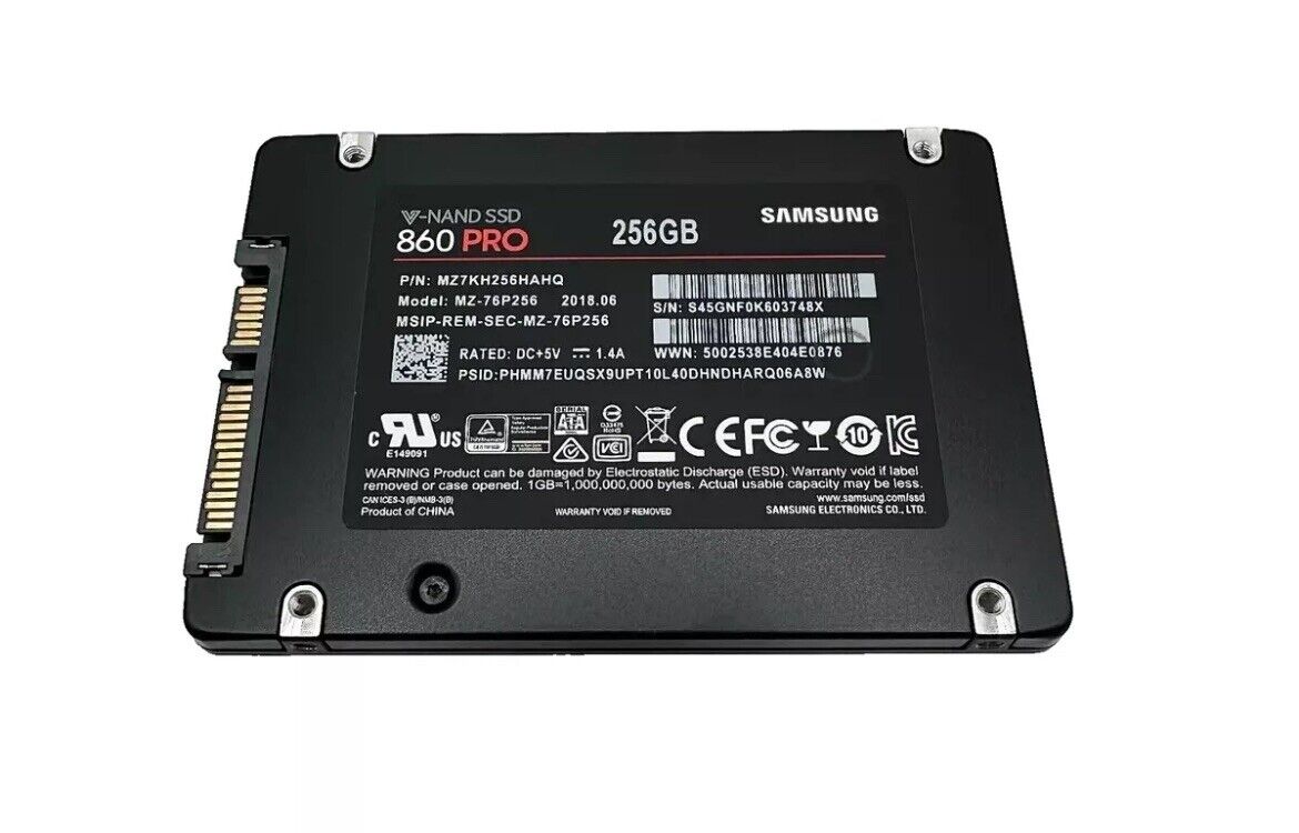 Samsung 860 Pro 256GB SSD 2.5