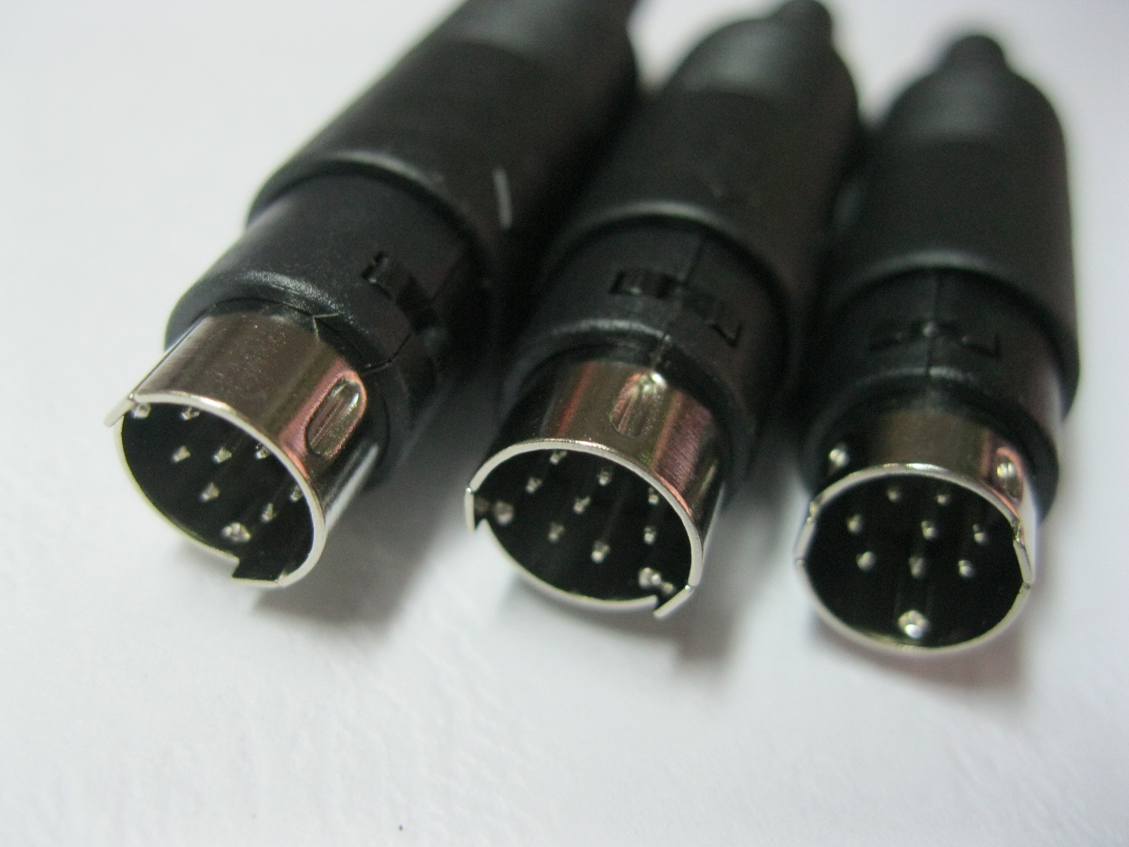 5 pcs 8 Pin Mini DIN Plug Male Connector with Plastic Handle New