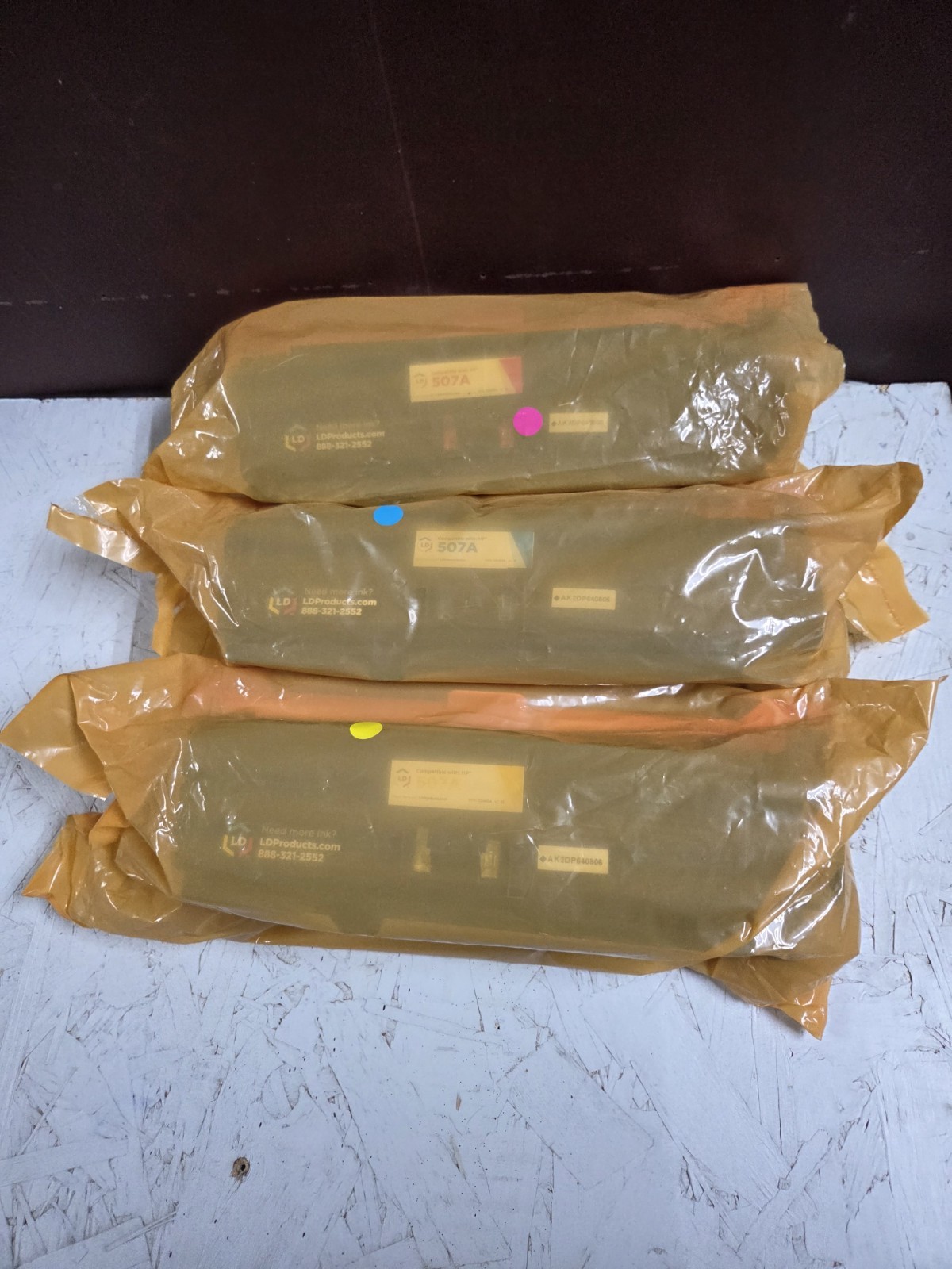 Lot of 3 LD Toner Cartridges for HP 507X 507A LaserJet 500 Cyan, Magenta, Yellow