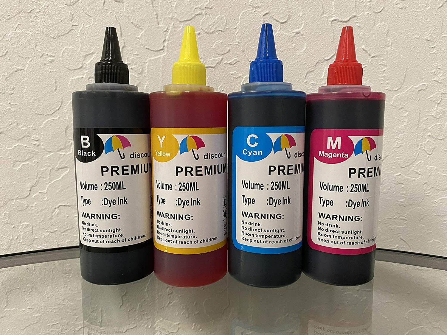 4x250ml Refill ink kit for HP 932 933XL 932XL 6100 6700 + 4 Syringes and Needles