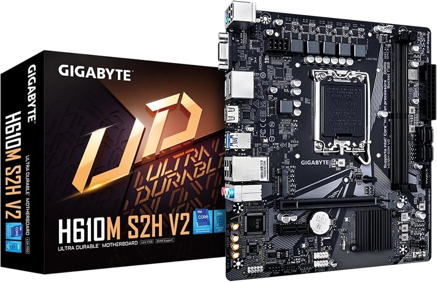 H610M Motherboard with Dual DisplayPort, HDMI, M.2 for Ultimate Gaming