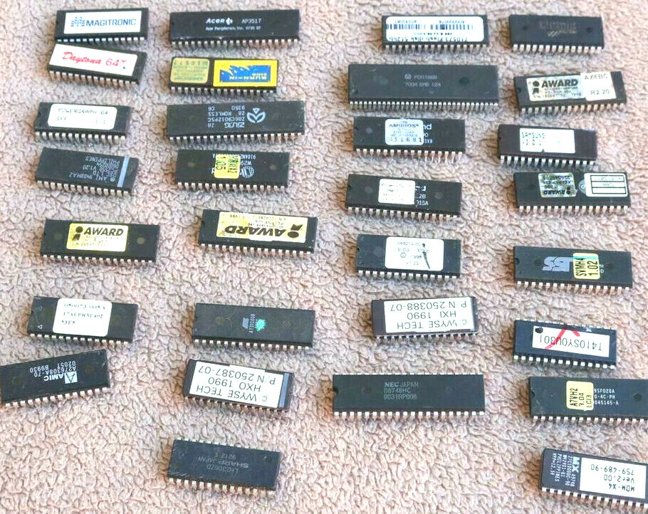 IC CHIPS Mixed Lot Vintage Computer BIOS and other lot 3  XM