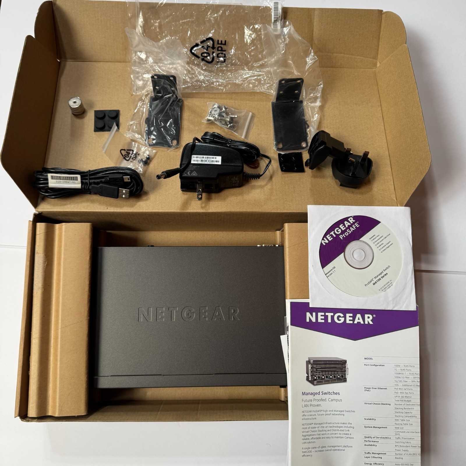 NETGEAR ProSAFE M4100-D12G 12-Port Gigabit SFP Switch GSM5212-100NES Open Box