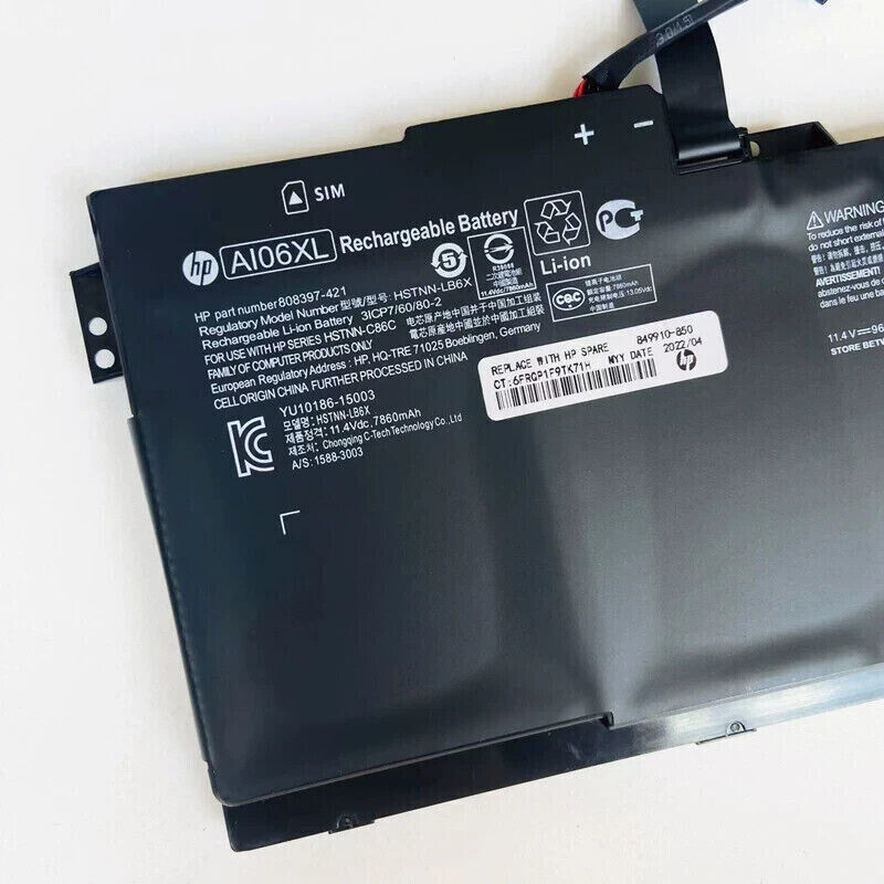 96WH Genuine AI06XL Battery for HP ZBook 17 G3 HSTNN-C86C 808451-002 AI06096XL