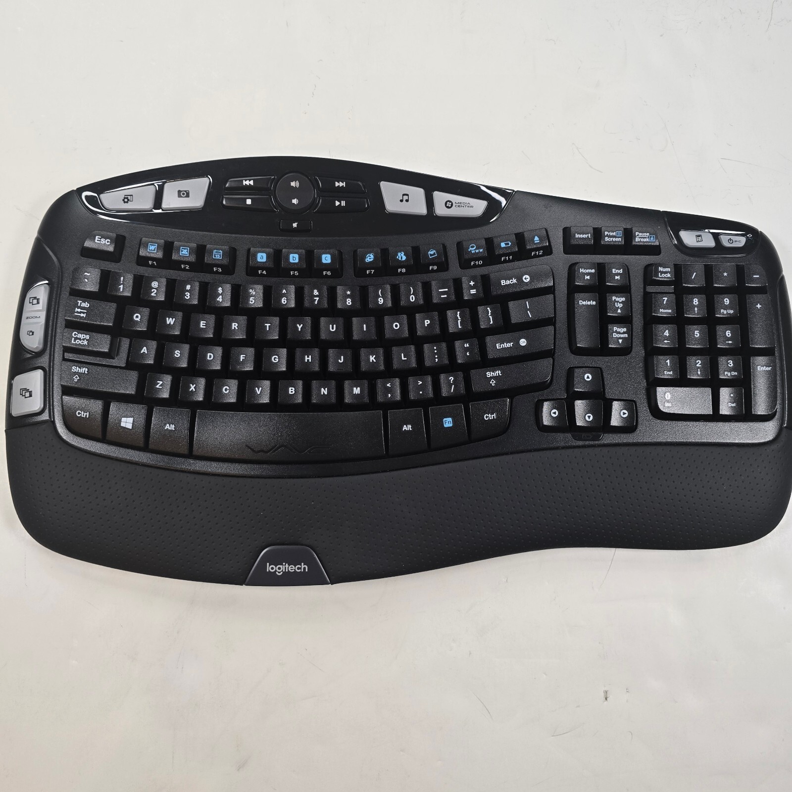 Logitech K350 Wireless Keyboard Black Tested Working
