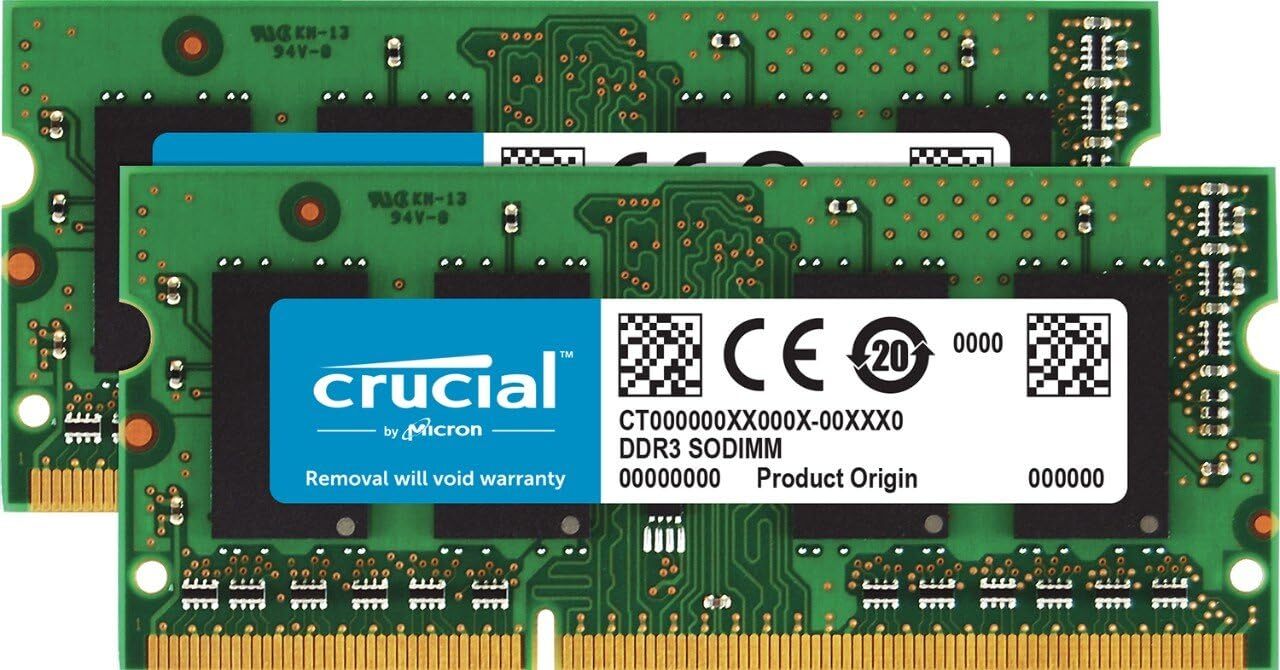 Crucial 8GB Kit (4GBx2) DDR3 1066 MHZ  (PC3-8500) Laptop Notebook Memory 204Pin