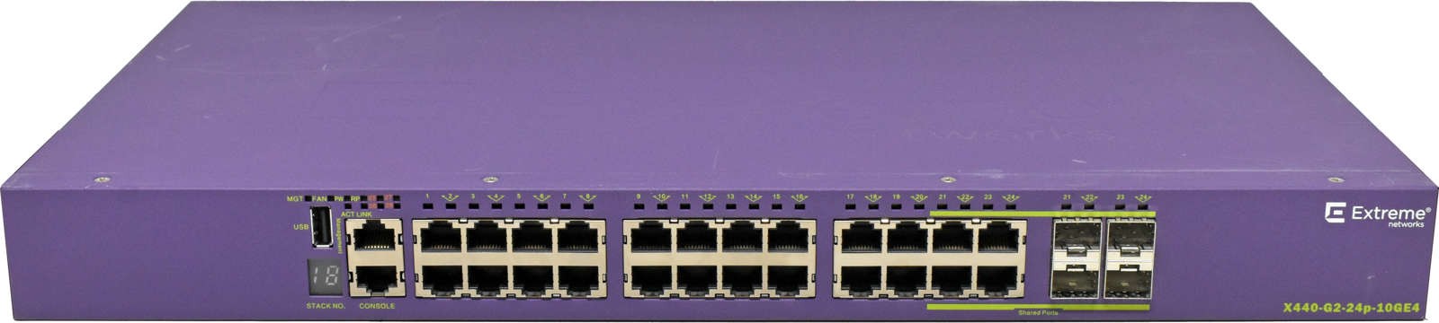 Extreme Summit X440-G2-24p-10GE4 24-Port PoE+ GE Switch 4+4 SFP/SFP+