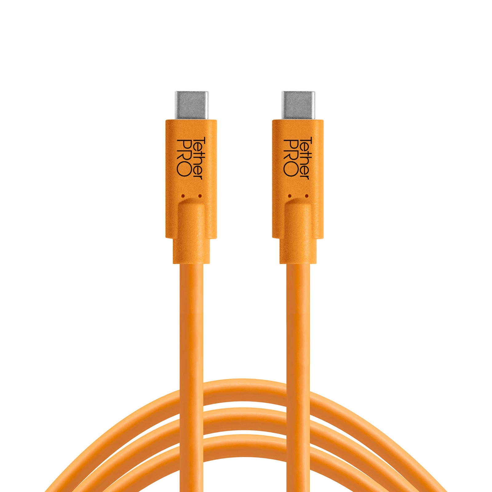 10ft USB Cable High Visibility Black or Orange Professional TetherPro Design