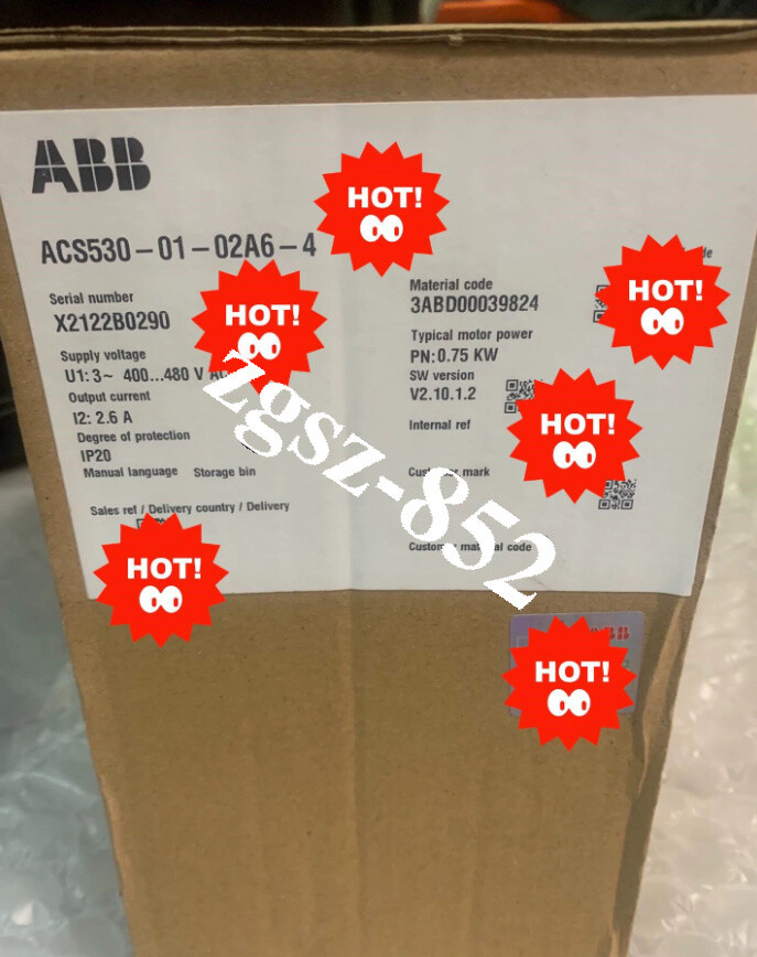 ABB Inverter ACS530-01-02A6-4 3P AC380V~480V 0.75KW Brand New Fast FedEx or DHL