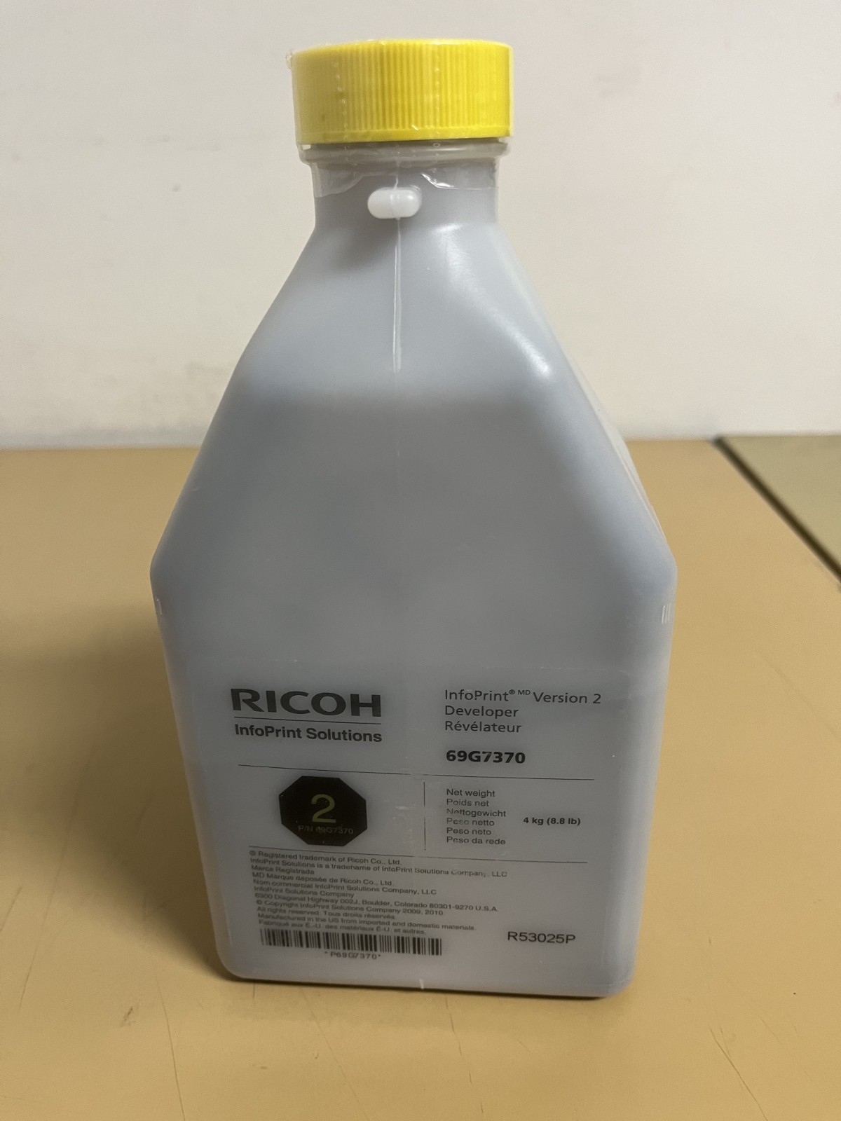 Genuine Ricoh/IBM InfoPrint Version 2 Black Developer, 69G7370, 4kg, New, Sealed