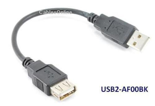 6 inch USB 2.0 A Male to Female Extension Cable / Cord