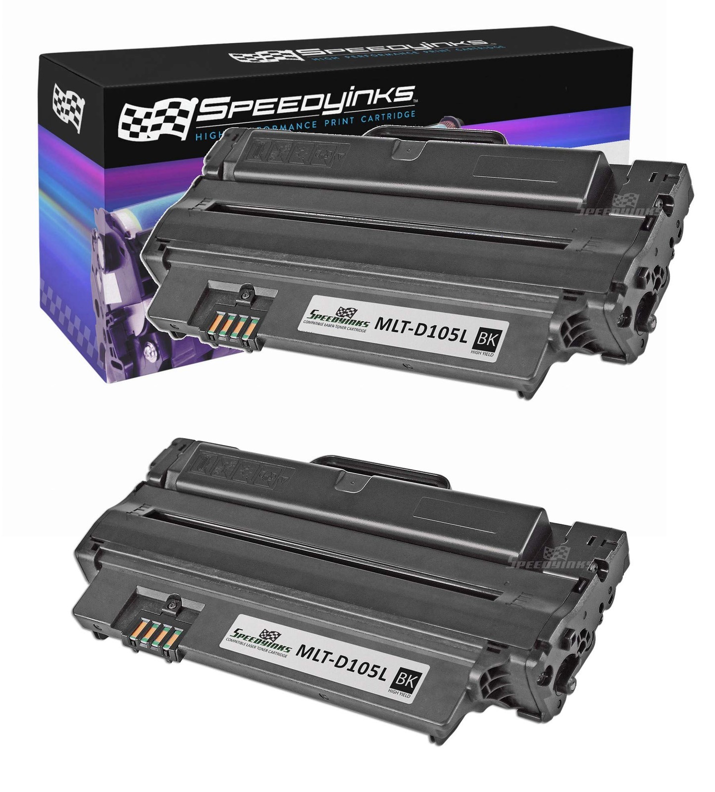 2PK MLT-D105L 105L BK Toner Cartridges For Samsung 105 SCX-4623F 4623FN 4623FW