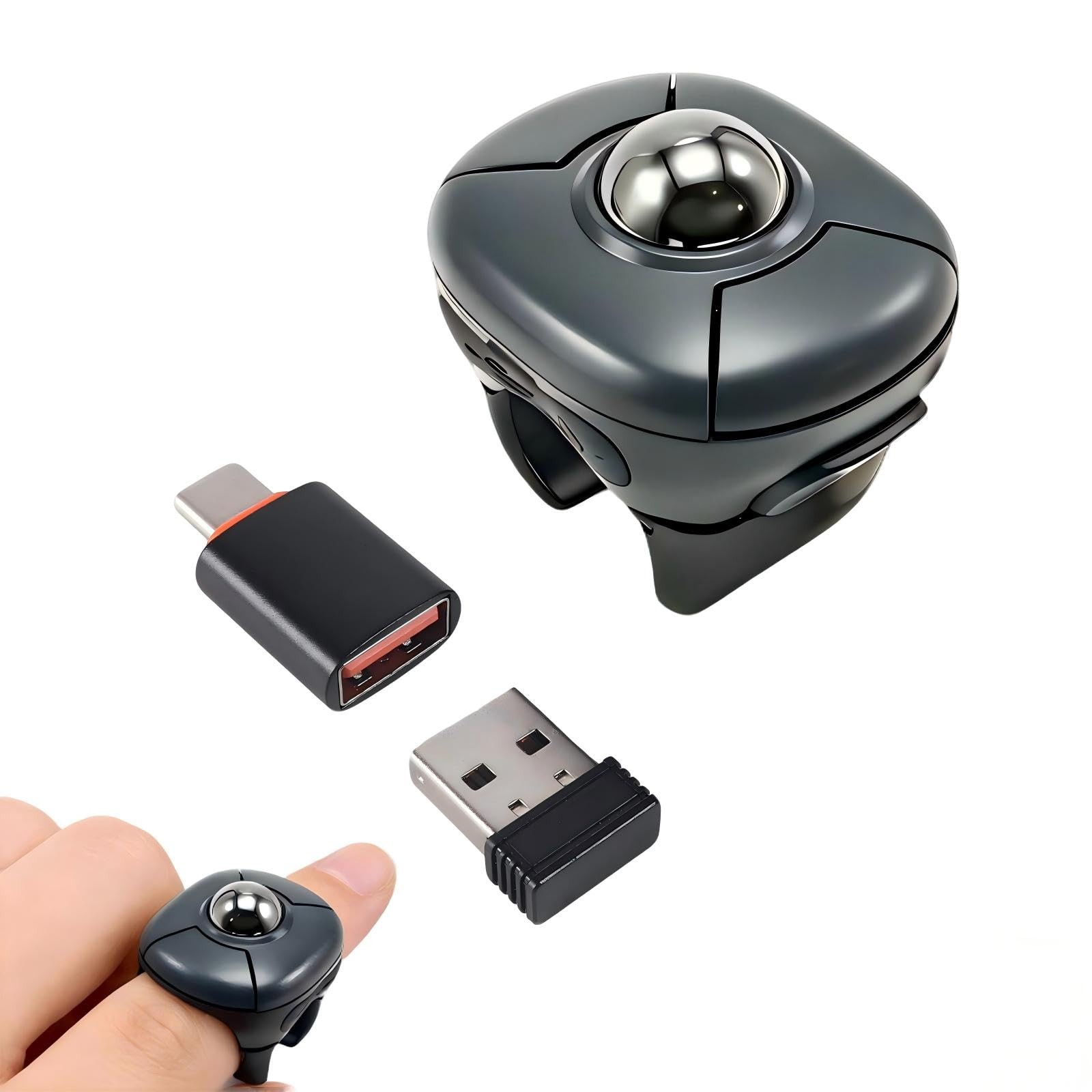 elec Space Wireless Ring Mouse - Creative Air Finger Trackball for Tablets an...
