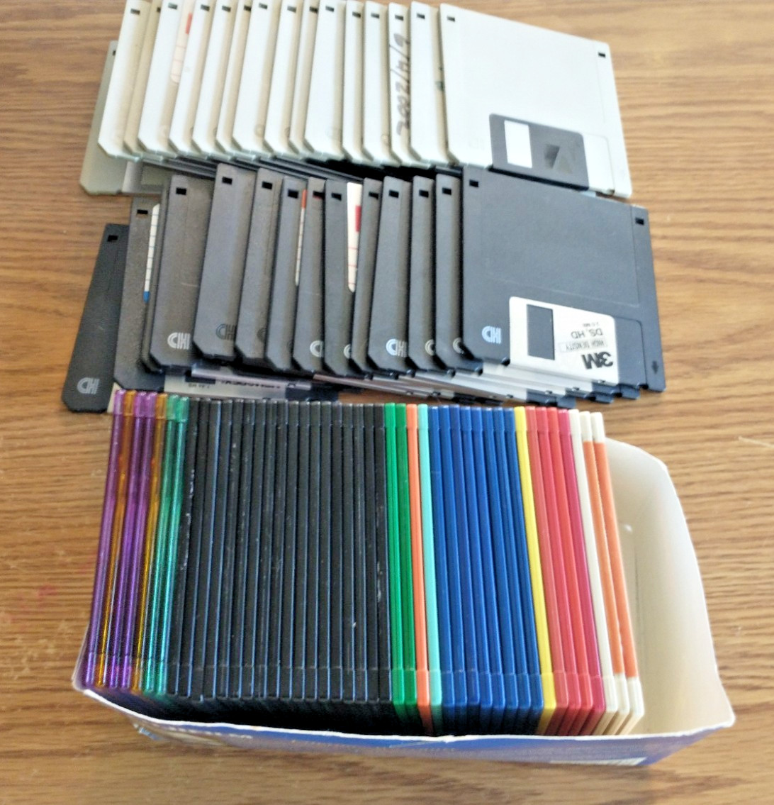 75 3.5" Floppy Disks 1.44MB HD Sony 3M Imation Mixed Colors Tested Formatted