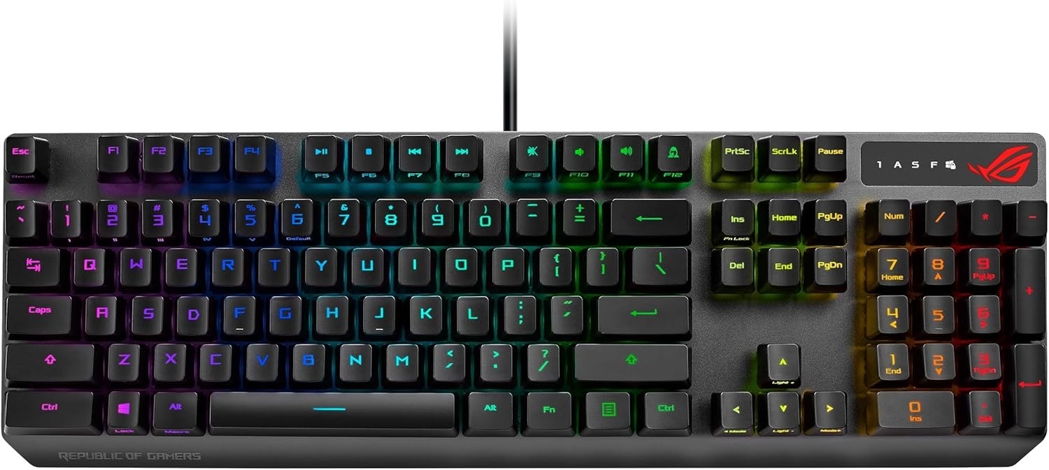 ASUSTek ROGStrix Scope RX Optical RGB Gaming Keyboard for FPS Gamers Black New