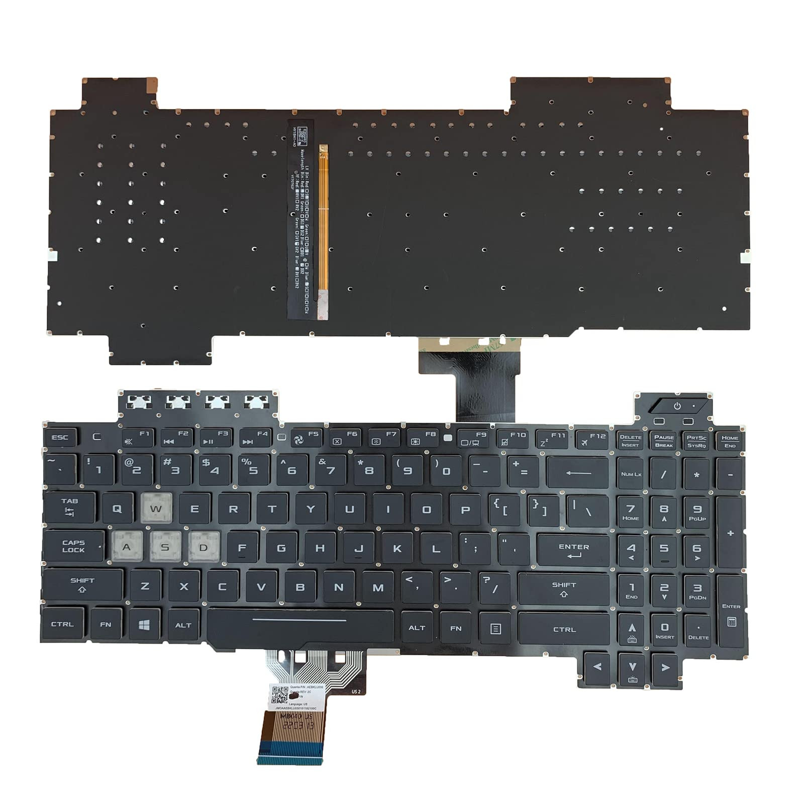 Laptop Replacement US Layout RGB Colorful Backlight Keyboard Asus TUF Gaming FX5