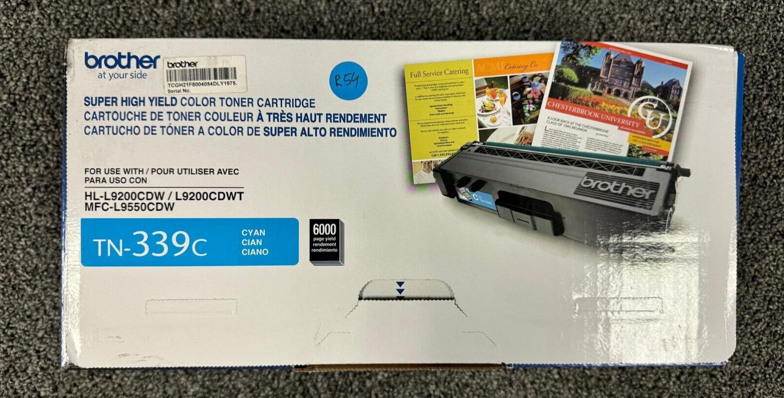 Brother Genuine TN-339 Cyan Extra High Yield Toner Cartridge - Cartridge sealed