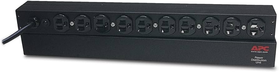 APC AP9562 Basic PDU 1U 15A 120V (10) 5-15 - VGC